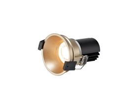 DM201718  Bania 12 Powered by Tridonic  12W 4000K 1200lm 24° CRI>90 LED Engine, 350mA Gold Fixed Recessed Spotlight, IP20